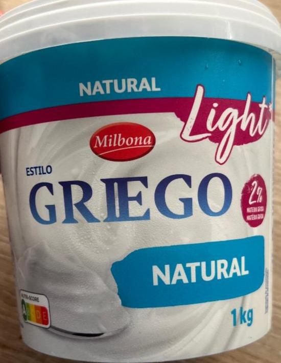 Fotografie - Yogur griego natural light Milbona