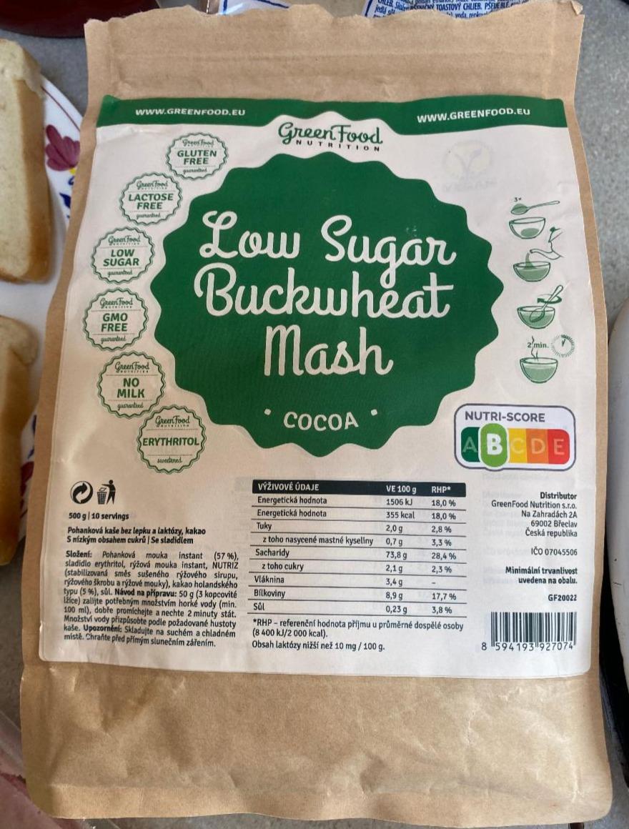 Fotografie - Low sugar buckwheat mash cocoa GreenFood Nutrition