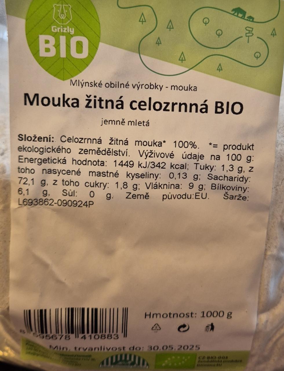 Fotografie - Mouka žitná celozrnná bio Grizly Bio