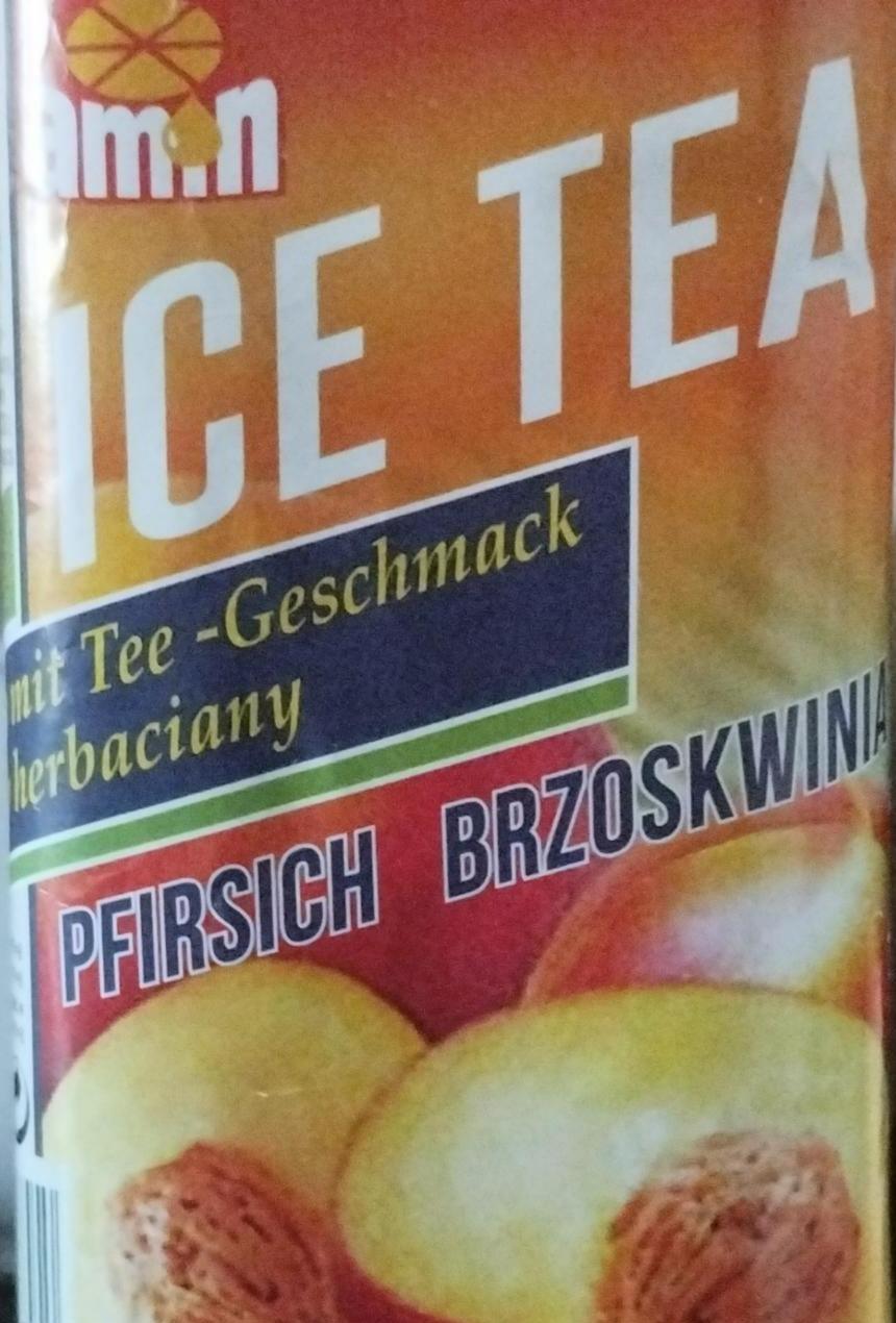 Fotografie - Ice tea mit tee - geschmack herbaciany pfirsich brzoskwinia Amin