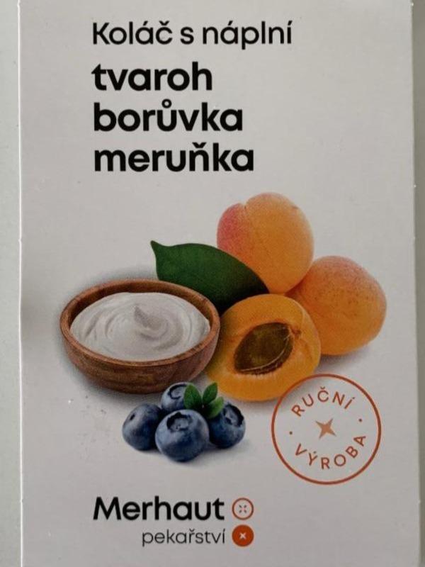 Fotografie - Koláč s náplní tvaroh borůvka meruňka Merhautovo pekařství