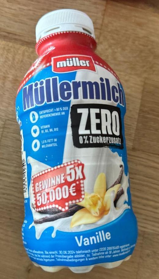 Fotografie - Müllermilch zero vanille Müller