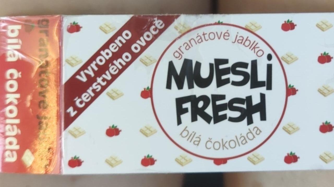 Fotografie - Granátové jablko bílá čokoláda Muesli Fresh