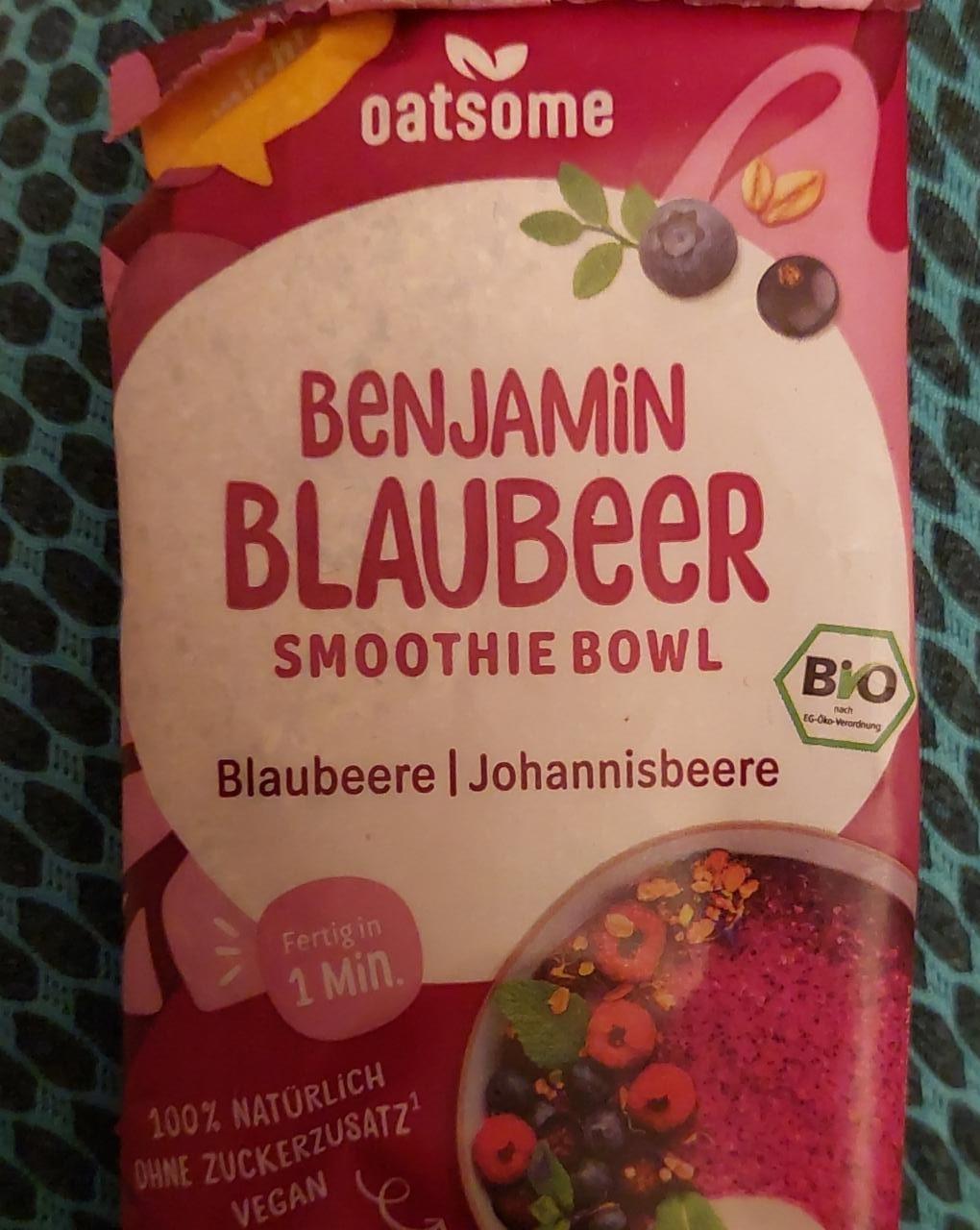 Fotografie - Bio benjamin blaubeer smoothie bowl Oatsome