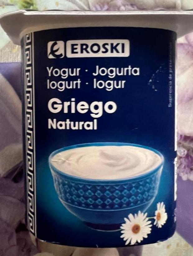 Fotografie - Yogur griego natural Eroski