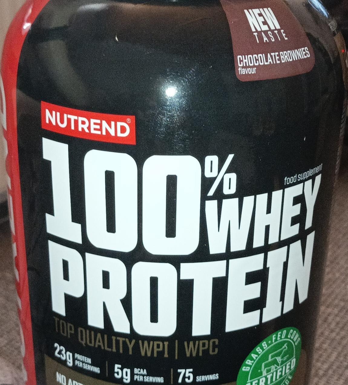 Fotografie - 100% Whey protein chocolate brownies Nutrend