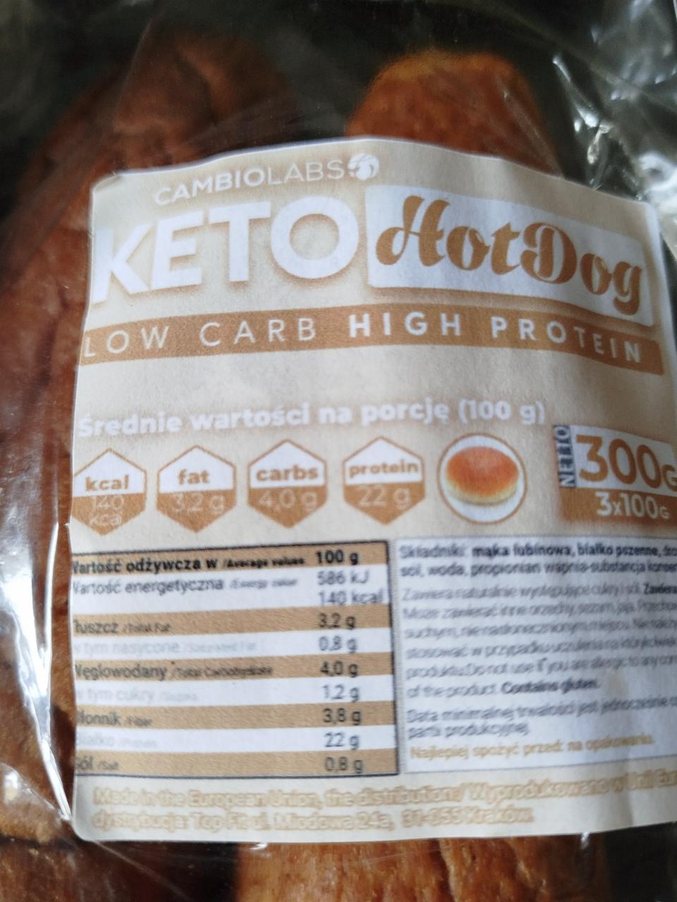 Fotografie - Keto hot dog low carb high protein CambioLabs