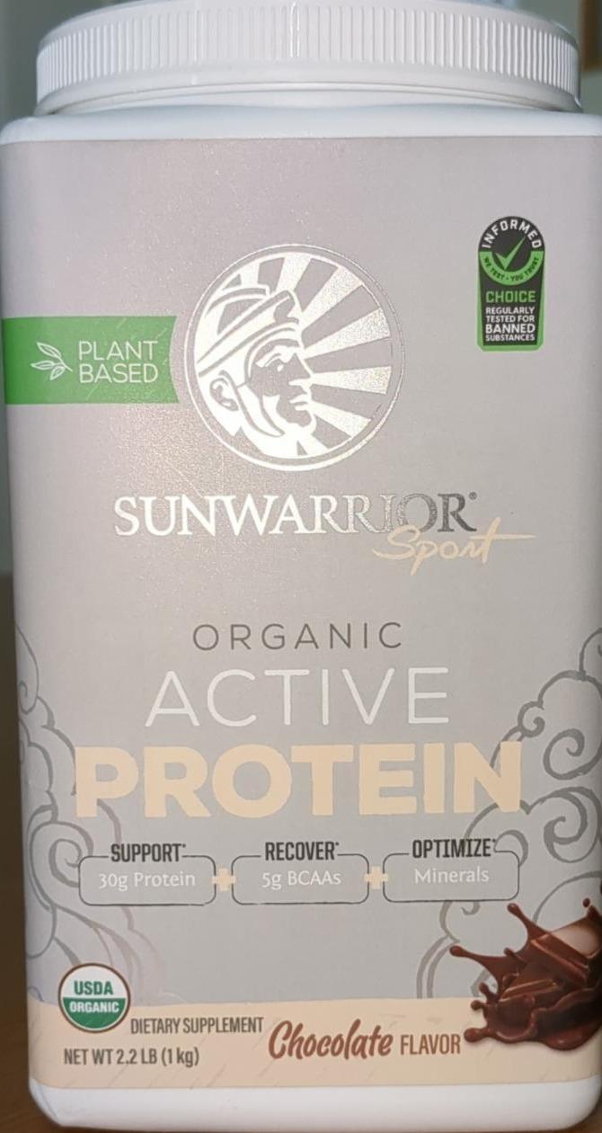 Fotografie - Organic active protein chocolate flavour Sunwarrior