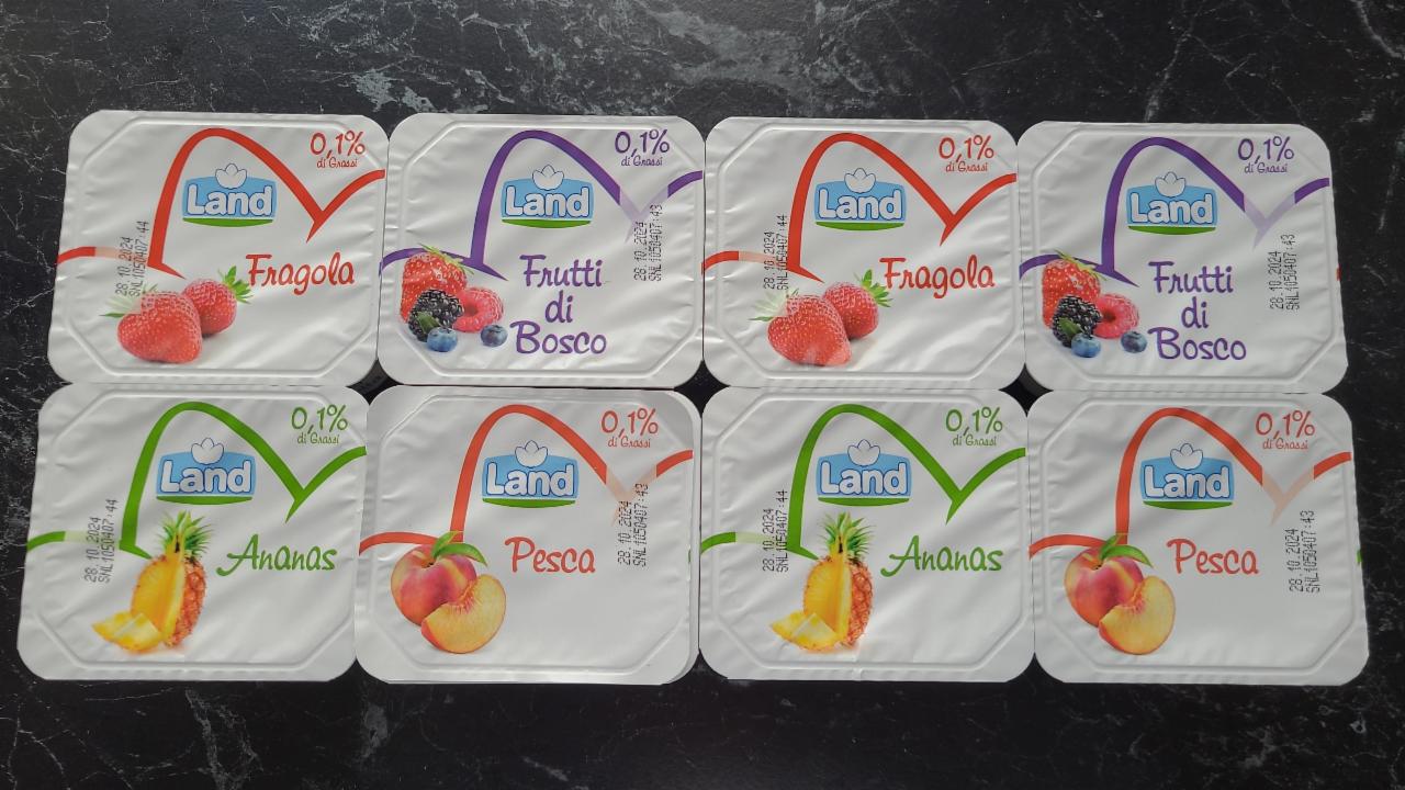 Fotografie - Yogurt magro con pezzi di frutta 0,1% Land