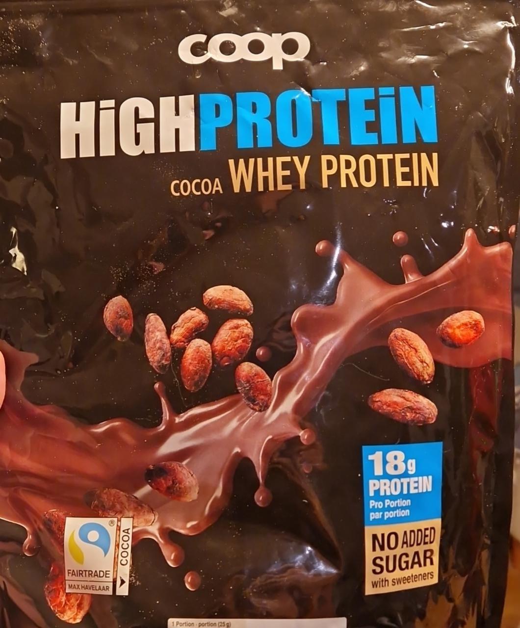 Fotografie - Highprotein cocoa whey protein Coop