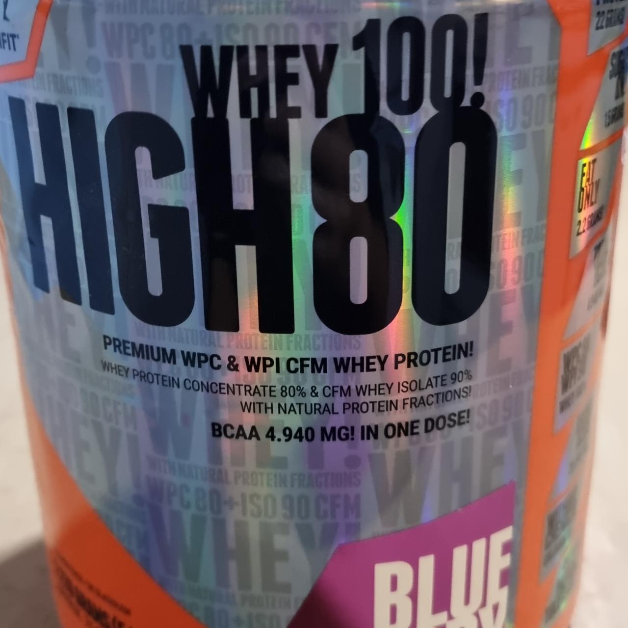 Fotografie - Whey 100! high 80 blueberry Extrifit