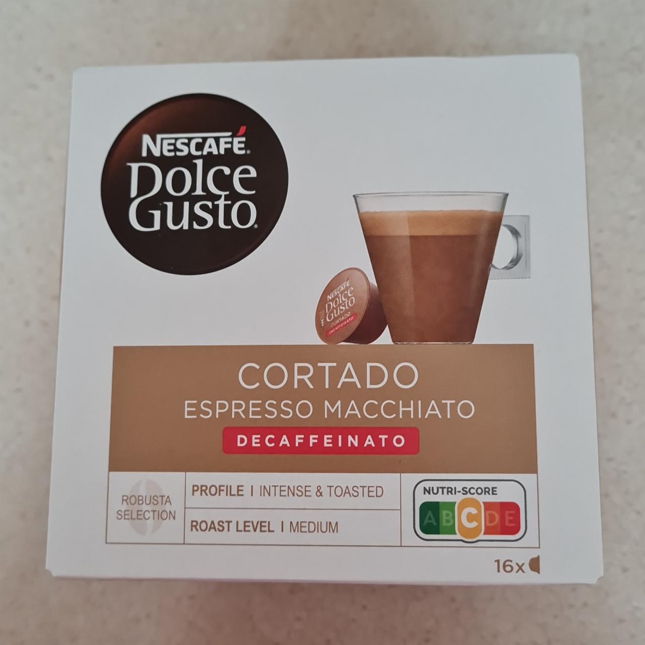 Fotografie - Cortado Espresso Macchiato Decaffeinato Nescafé Dolce Gusto