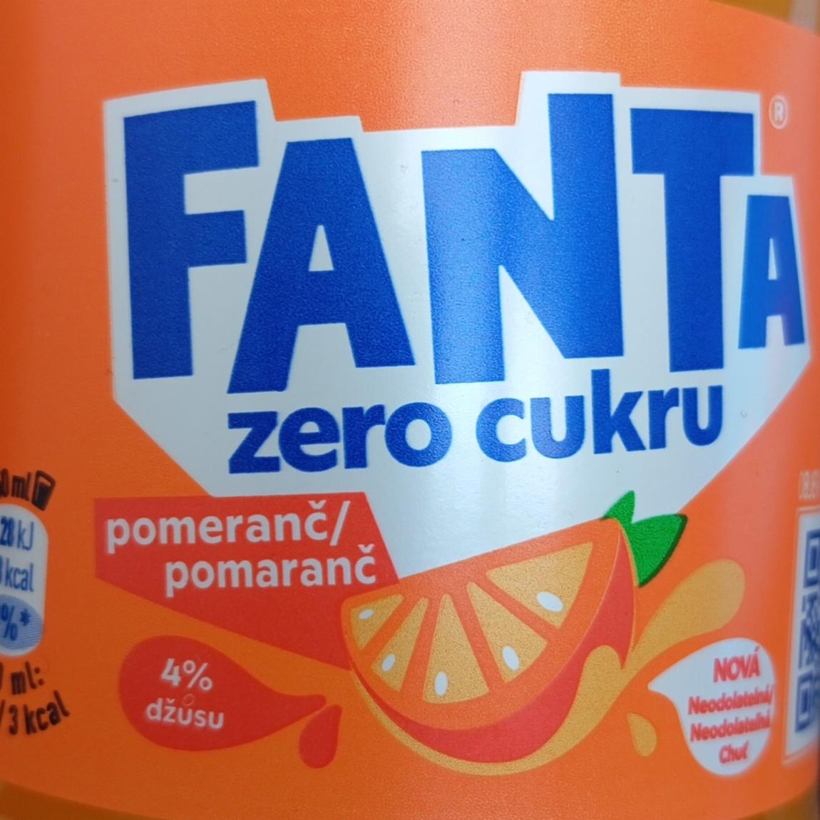 Fotografie - Pomeranč zero cukru Fanta