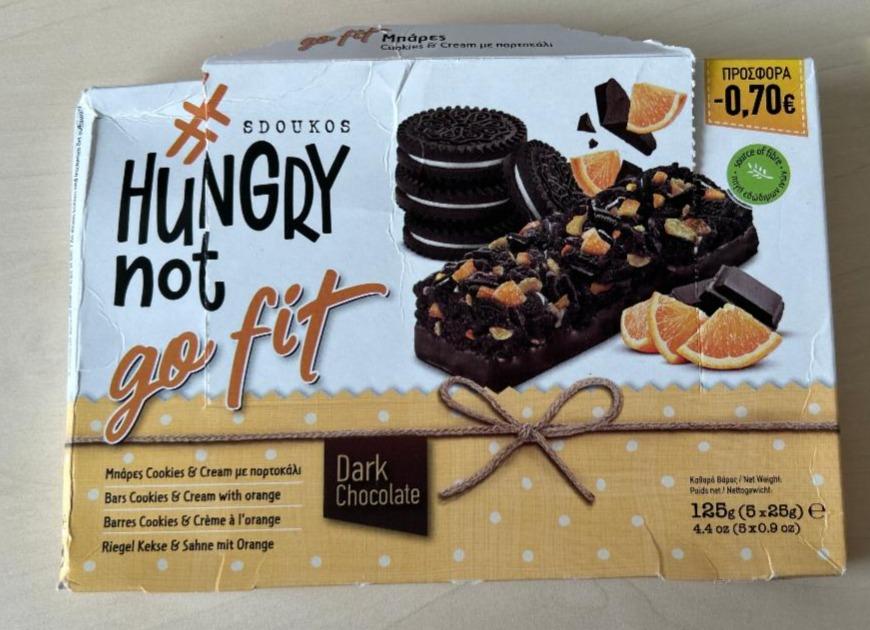 Fotografie - Hungry not go fit dark chocolate cookies & cream with orange Sdoukos