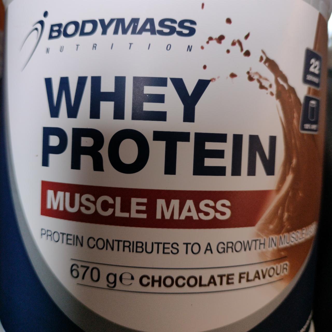 Fotografie - Whey protein muscle mass chocolate flavour Bodymass Nutrition