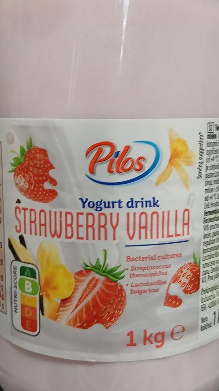 Fotografie - Yogurt drink strawberry vanilla Pilos