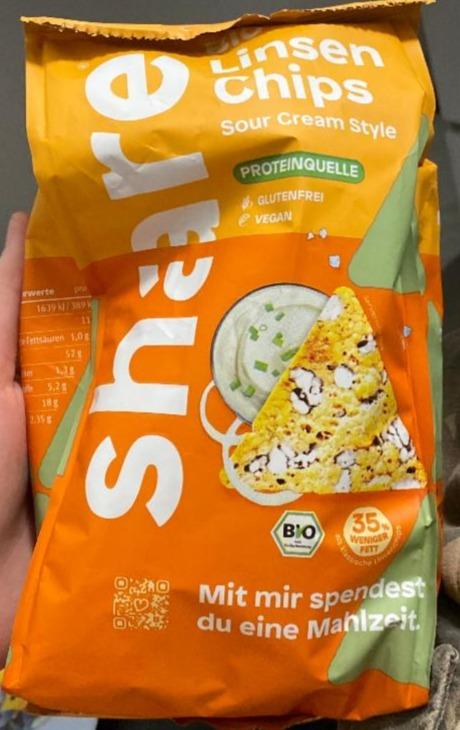 Fotografie - Bio linsen chips sour cream style Share