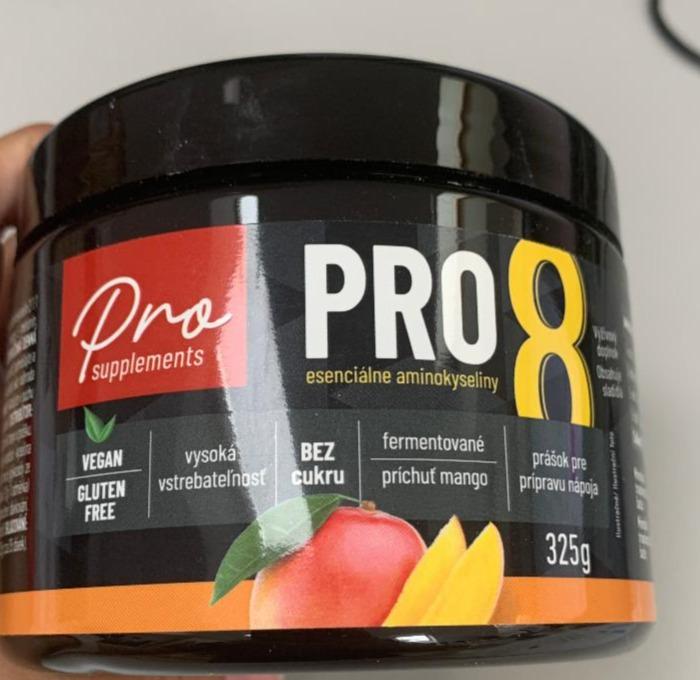 Fotografie - Pro 8 esenciální aminokyseliny příchuť mango Pro supplements