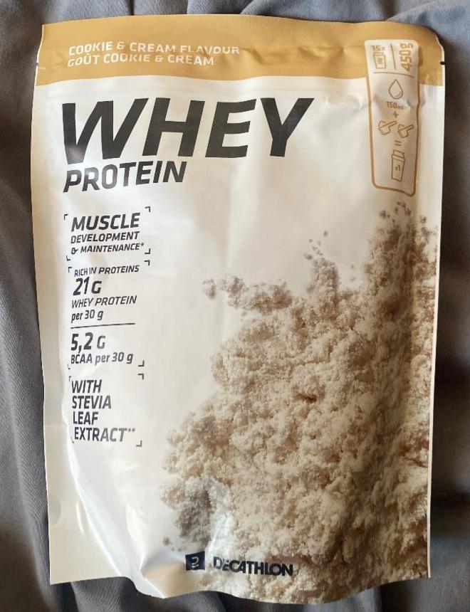 Fotografie - Whey Protein cookie&cream flavour Decathlon