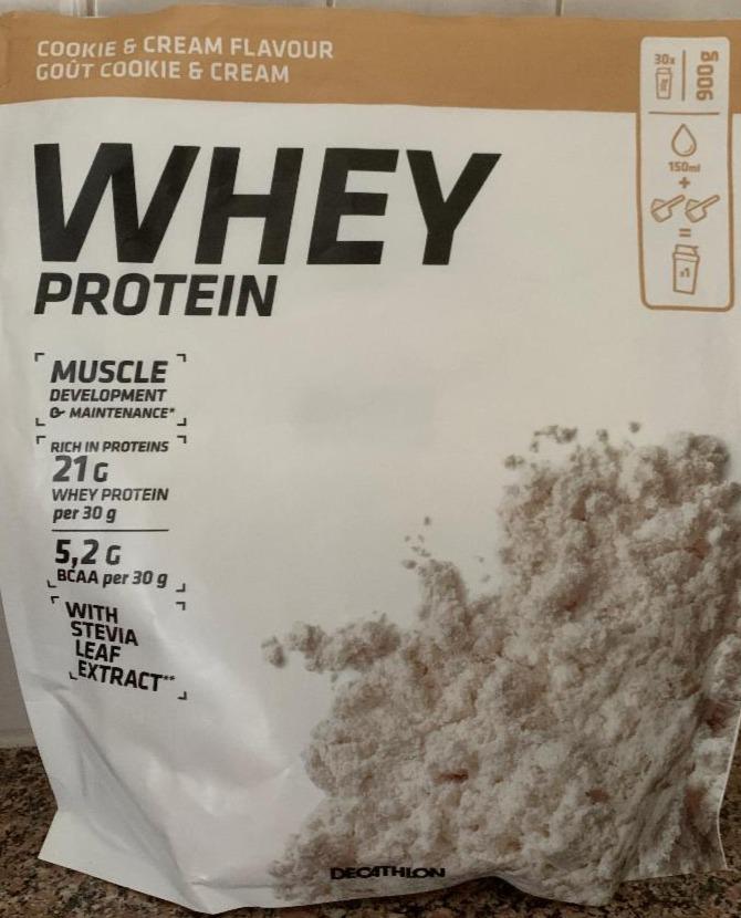 Fotografie - Whey Protein cookie&cream flavour Decathlon