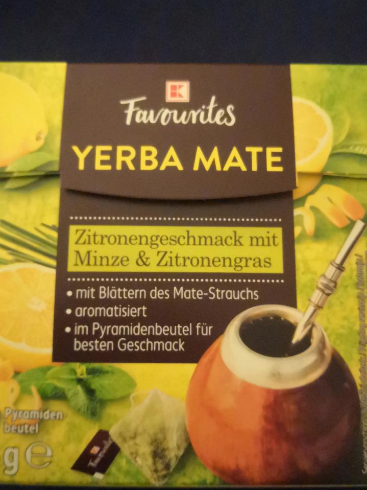 Fotografie - Yerba mate zitronengeschmack mit minze & zitronengras K-Favourites