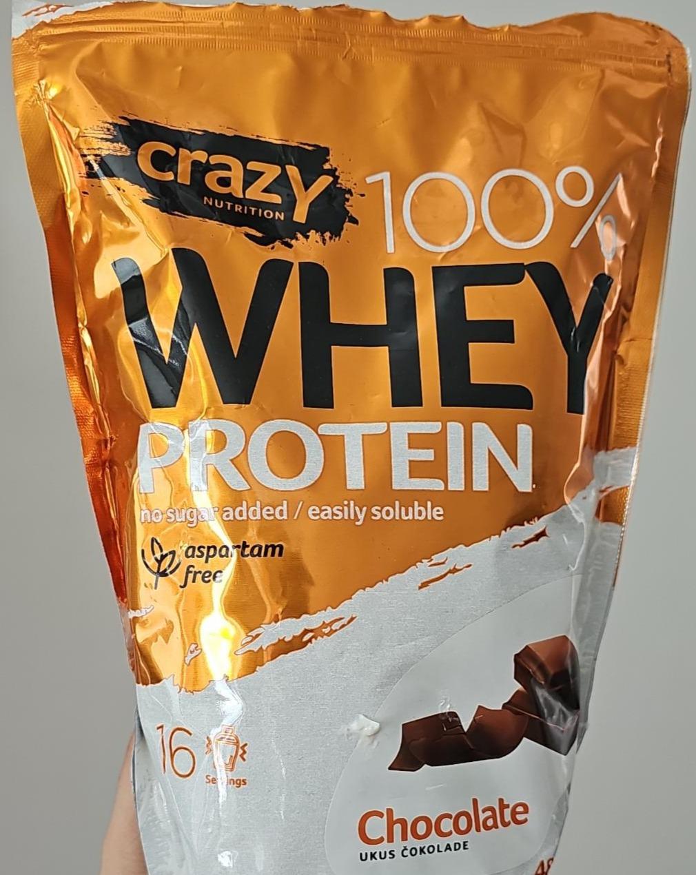 Fotografie - 100% whey protein chocolate Crazy Nutrition