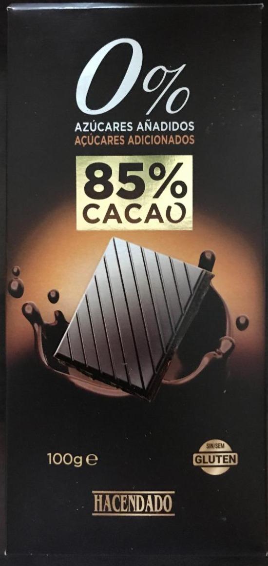 Fotografie - 85% cacao 0% azúcares añadidos Hacendado