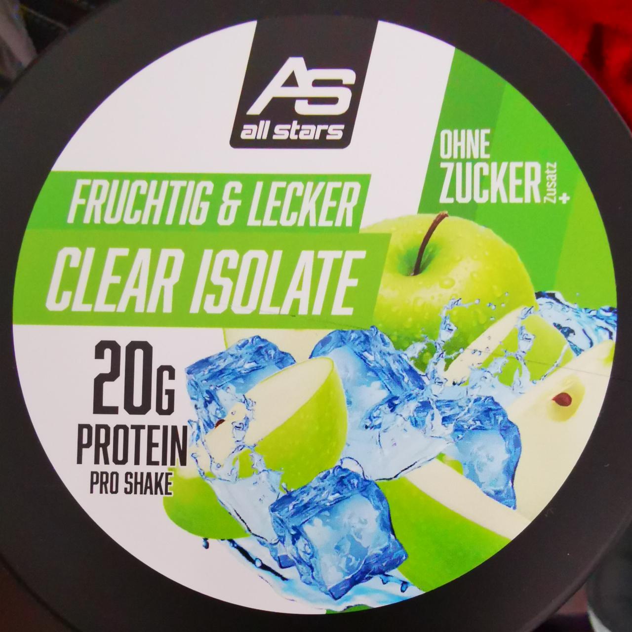 Fotografie - Clear isolate whey protein green apple All Stars