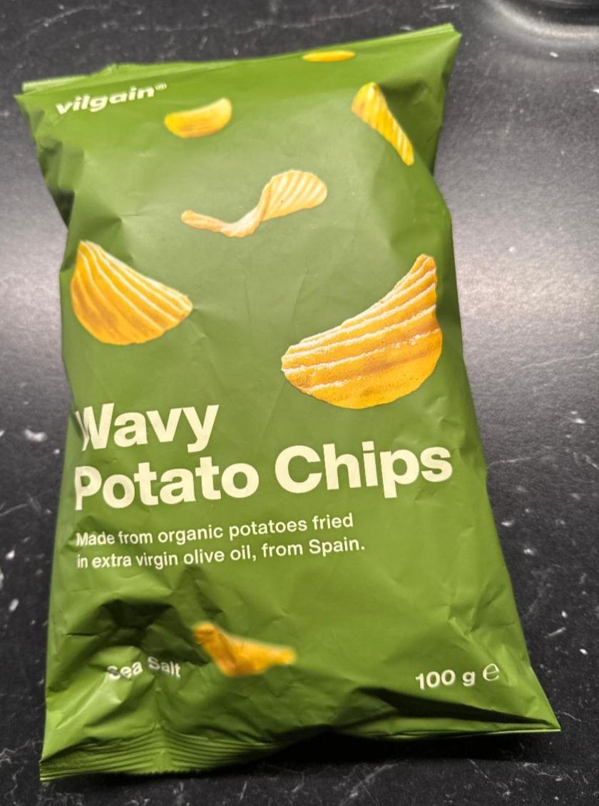 Fotografie - Wavy potato chips sea salt Vilgain