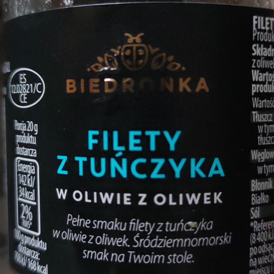 Fotografie - Filety z Tuńczyka w oliwie z oliwek Biedronka