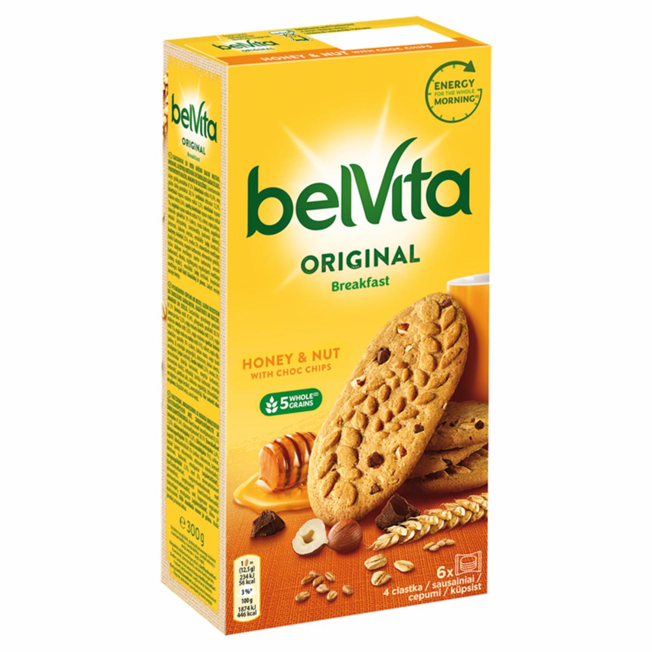 Fotografie - Original breakfast Honey&Nut biscuits with choc chips BelVita