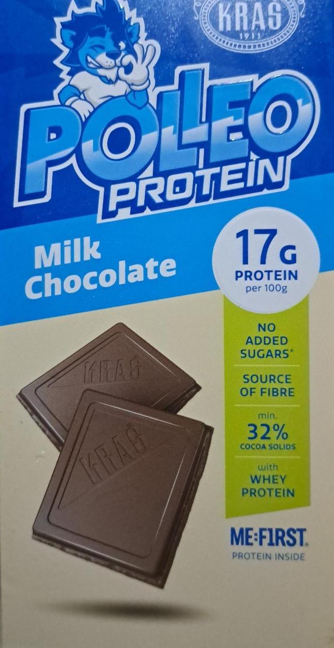 Fotografie - Polleo protein milk chocolate Kraš