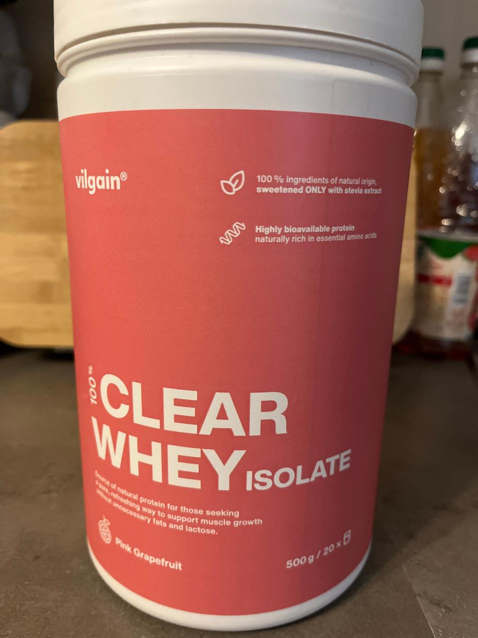 Fotografie - 100% clear whey isolate pink grapefruit Vilgain