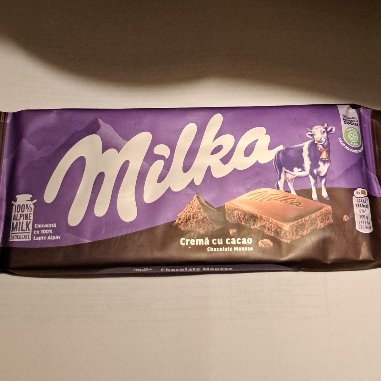 Fotografie - Milka crema cu cacao chocolate mousse