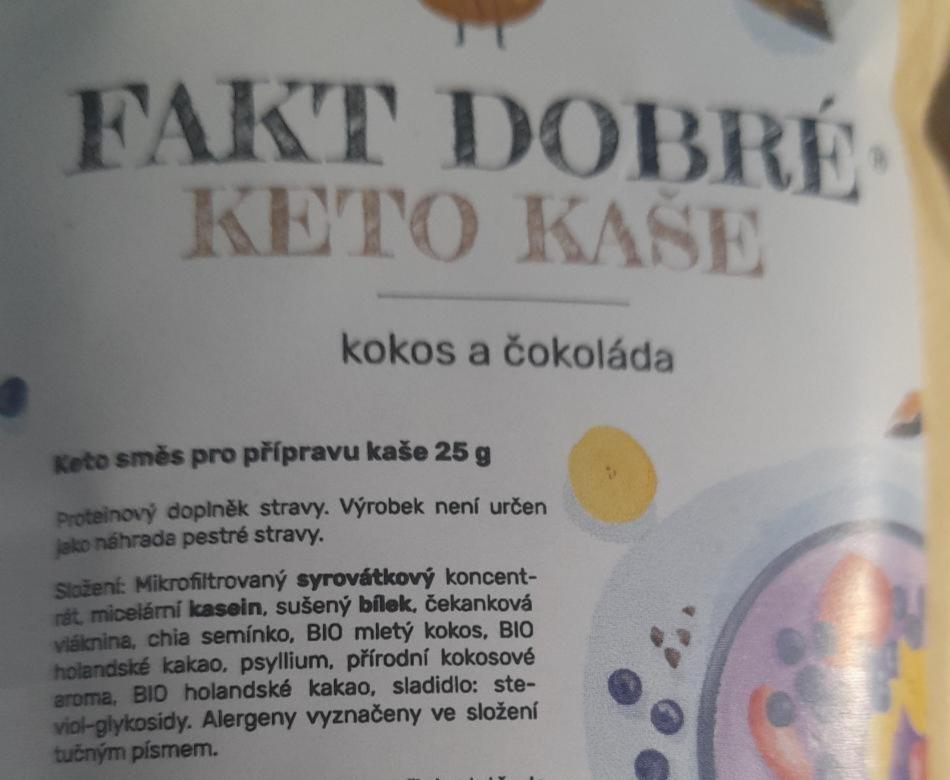 Fotografie - Fakt dobré keto kaše kokos a čokoláda Oříškář