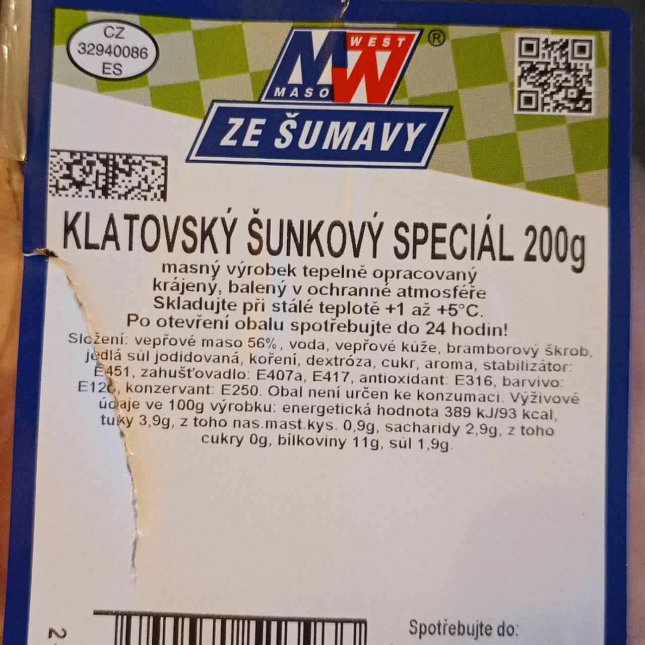 Fotografie - Klatovský šunkový speciál Maso West