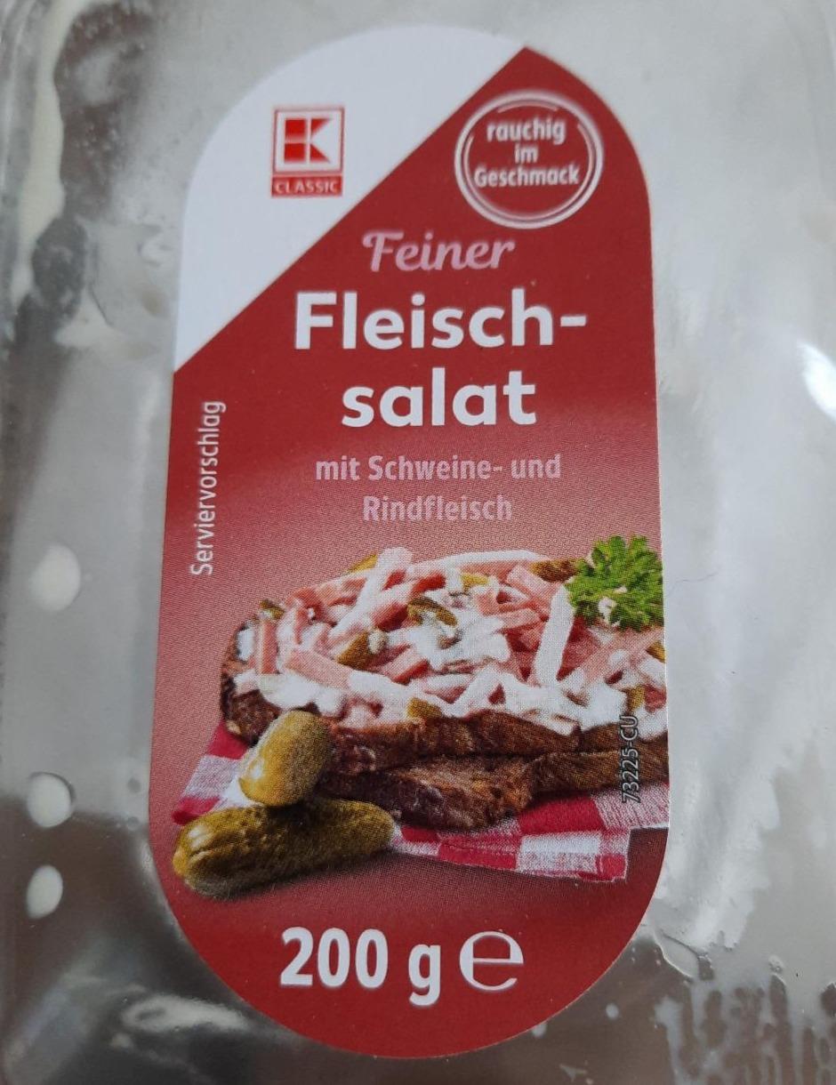 Feiner Fleischsalat mit Schweine-und Rindfleisch K-Classic - kalorie, kJ a  nutriční hodnoty