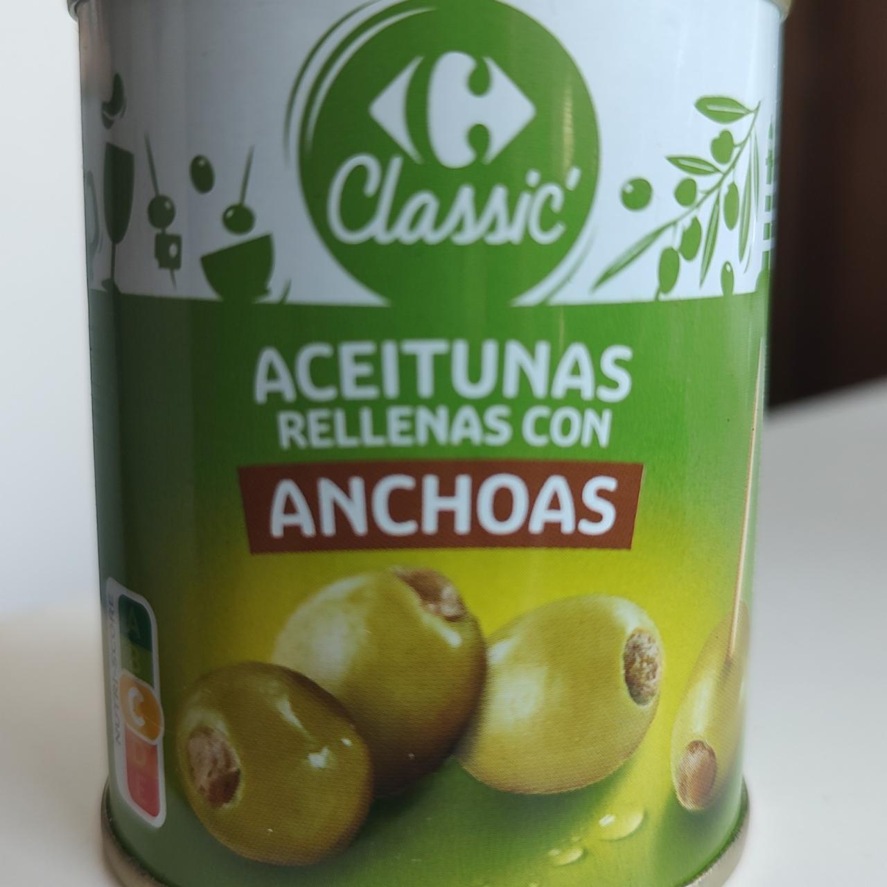 Fotografie - Aceitunas rellenas con anchoas Carrefour Classic