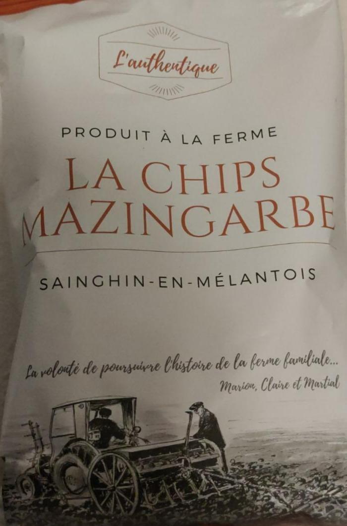 La chips mazingarbe L'AUTHENTIQUE - kalorie, kJ a nutriční hodnoty