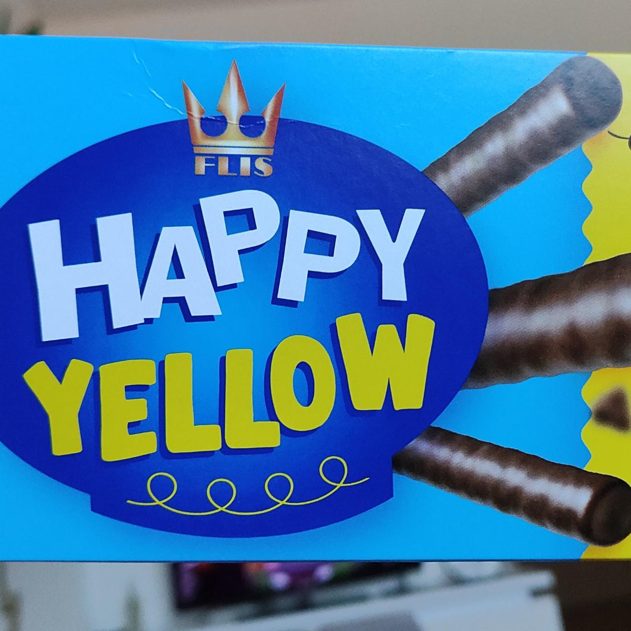 Fotografie - Chocolate coated wafer rolls Happy Yellow