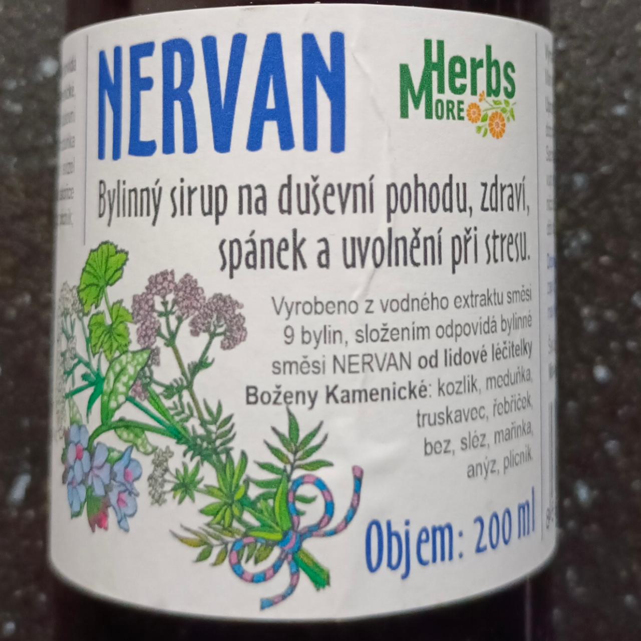 Fotografie - Nervan bylinný sirup More Herbs