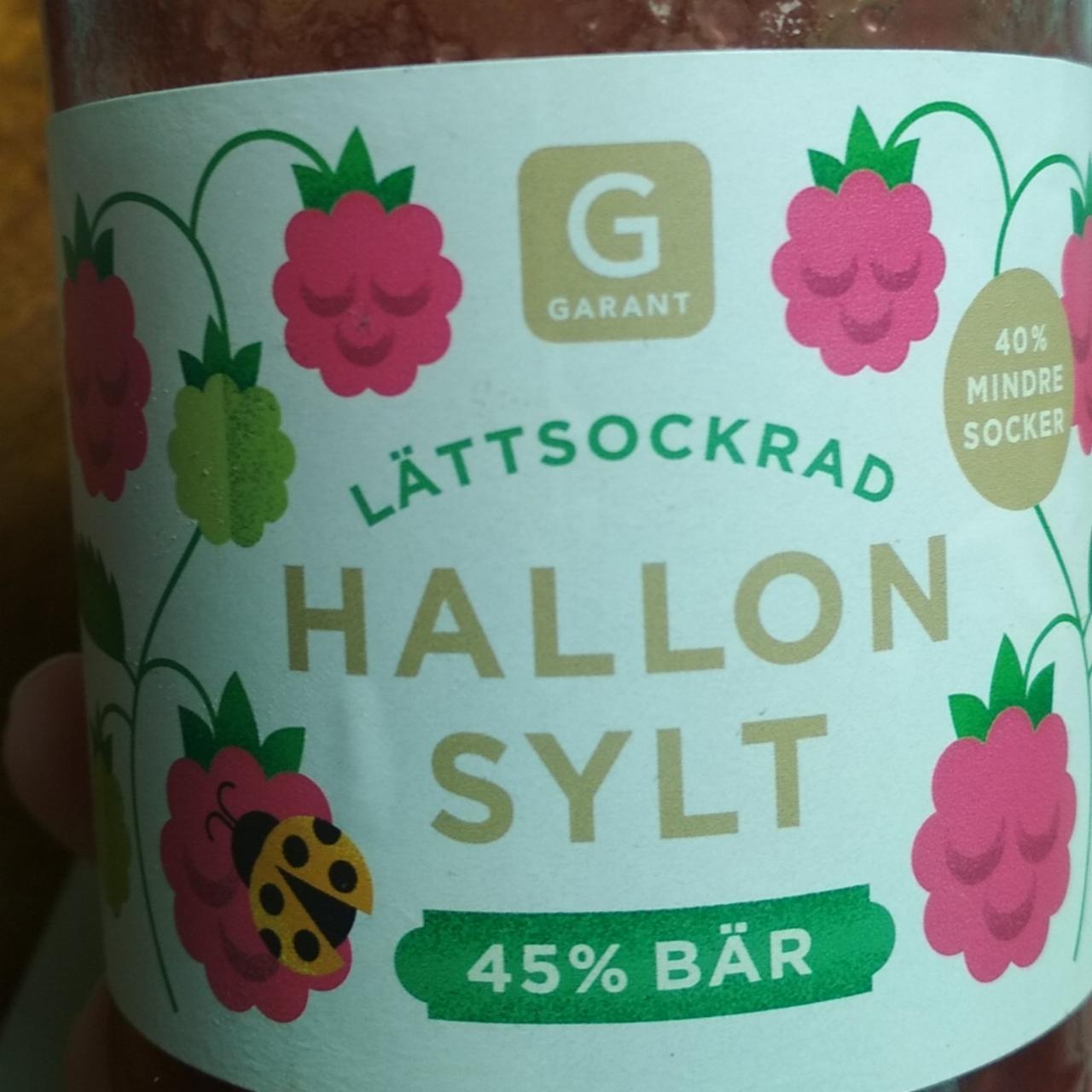 Fotografie - Lättsockrad hallon sylt 45% bär Garant