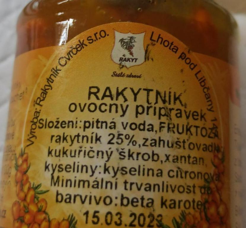 Fotografie - Rakytník ovocný přípravek Rakytník Cvrček