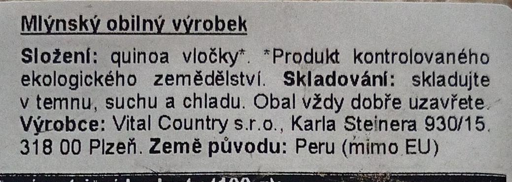 Vločky quinoa BIO - Vital Country