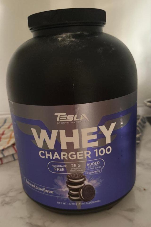 Fotografie - Whey charger 100 cookie and cream Tesla sports nutrition