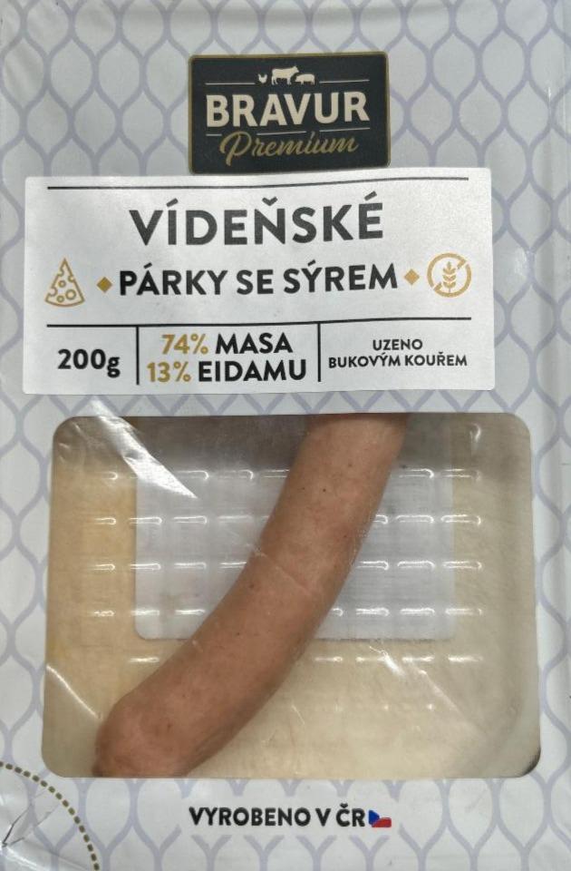 Fotografie - Vídeňské párky se sýrem Bravur Premium