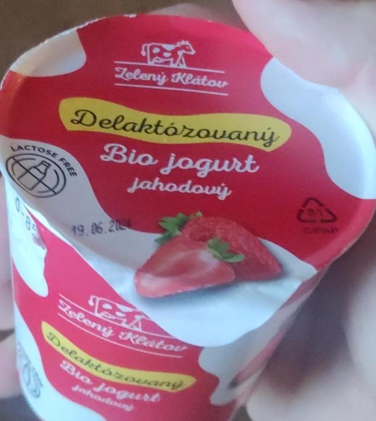 Fotografie - Bio jogurt jahodový delaktózovaný Zelený Klátov