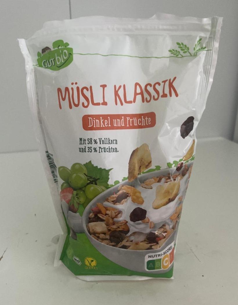 Fotografie - Müsli klassik Dinkel und Früchte GutBio