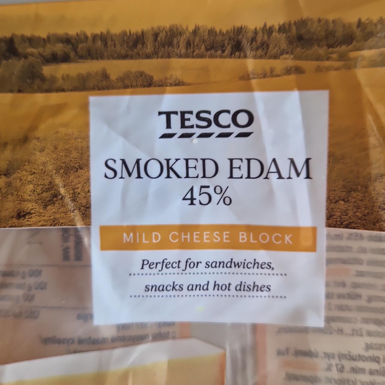 Fotografie - Smoked edam 45% mild cheese block Tesco
