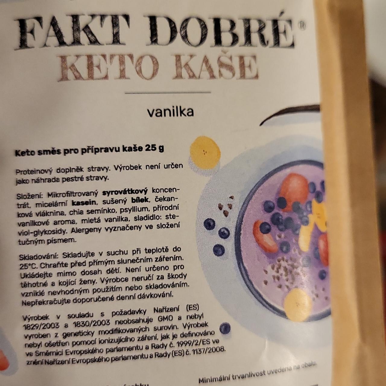 Fotografie - Keto kaše vanilka Fakt dobré